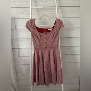 Francesca’s Red Gingham Dress w/ buttons